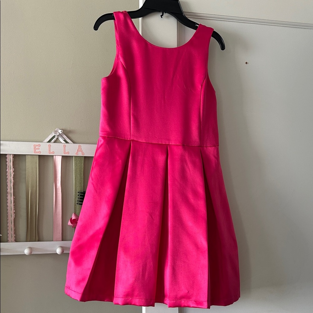 ruby & bloom Bright Pink Sleeveless Pleated Party Dress